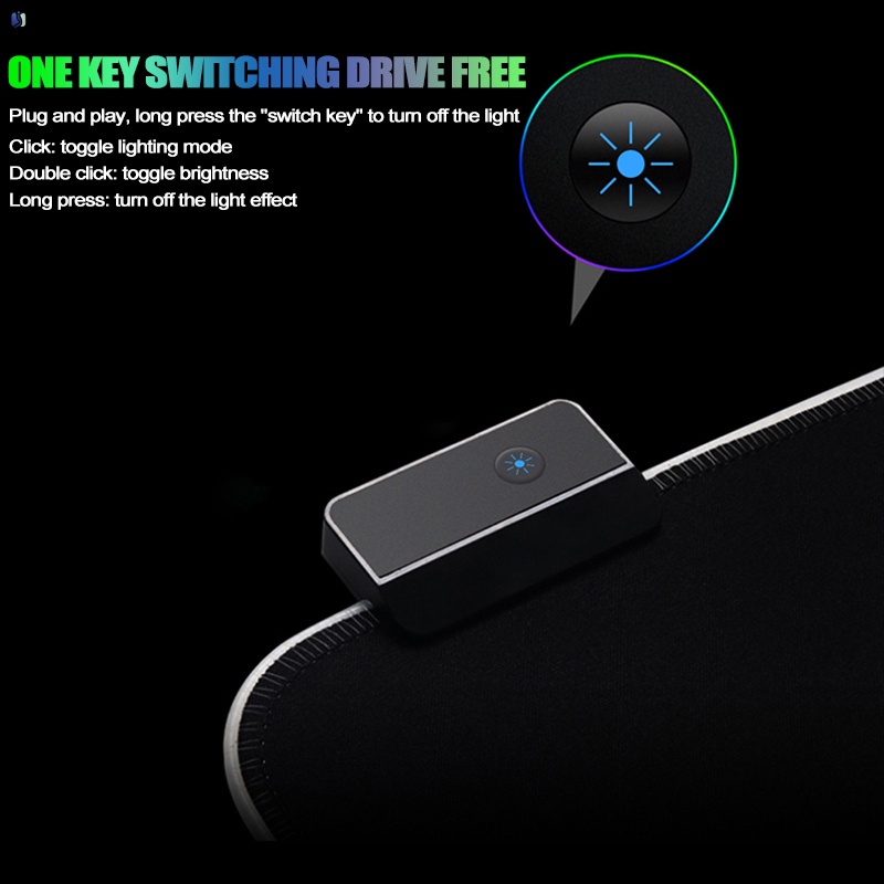 Tấm Lót Chuột Và Bàn Phím Cỡ Lớn Có Đèn LED RGB Tiện Dụng Chơi Game