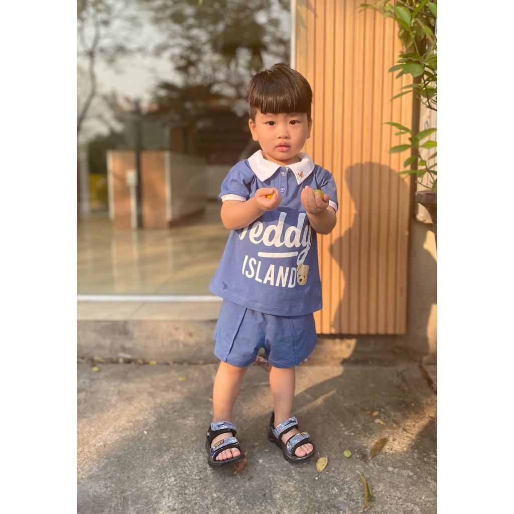 Set polo bé trai đi học lịch sự
