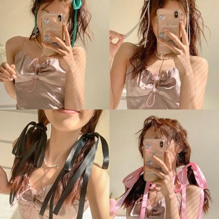 Dây Cột Tóc Đính Nơ Đơn Giản Cho Nữ