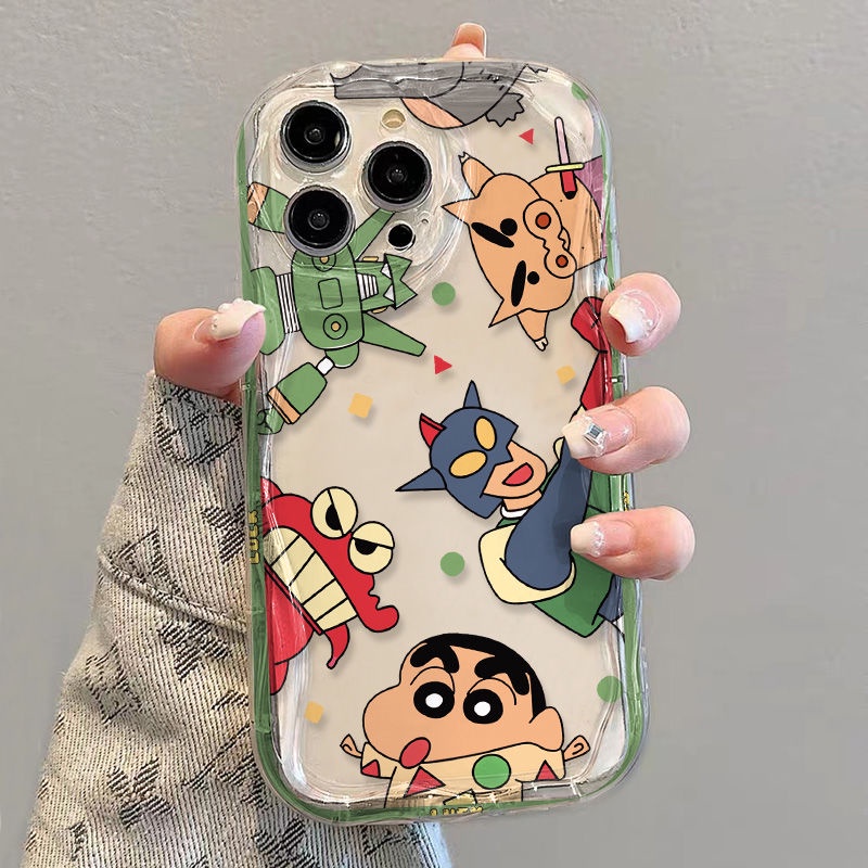 ✅Ốp Điện Thoại Mềm Trong Suốt Chống Sốc In Hình Shin-Chan Cho iPhone14 / 13promax 12 / 11 7 / 8p xs / r
