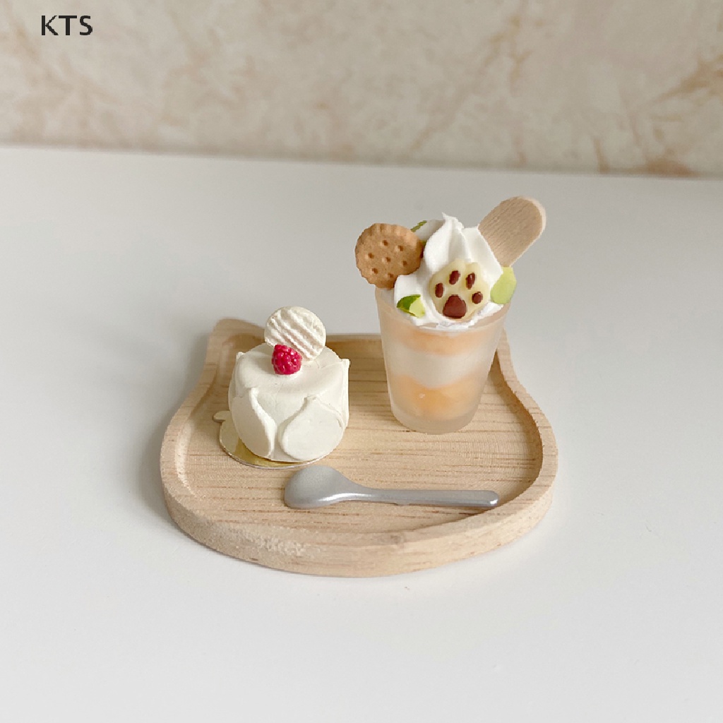 KTS 1Pc 1:12 1:6 Dollhouse Miniature Biscuit Ice Cream Cup Dollhouse Accessories KT