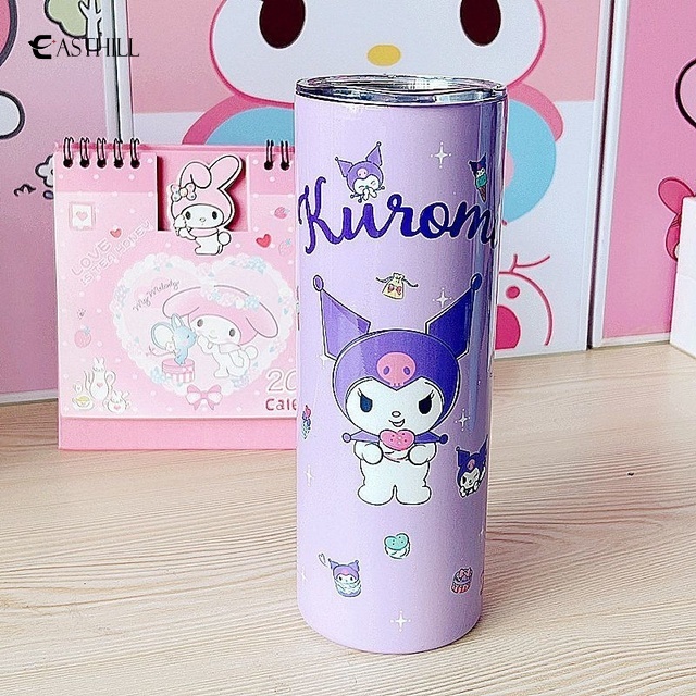 SANRIO Bình Nước Giữ Nhiệt Bằng Thép Không Gỉ 304 Họa Tiết Hoạt Hình Dễ Thương