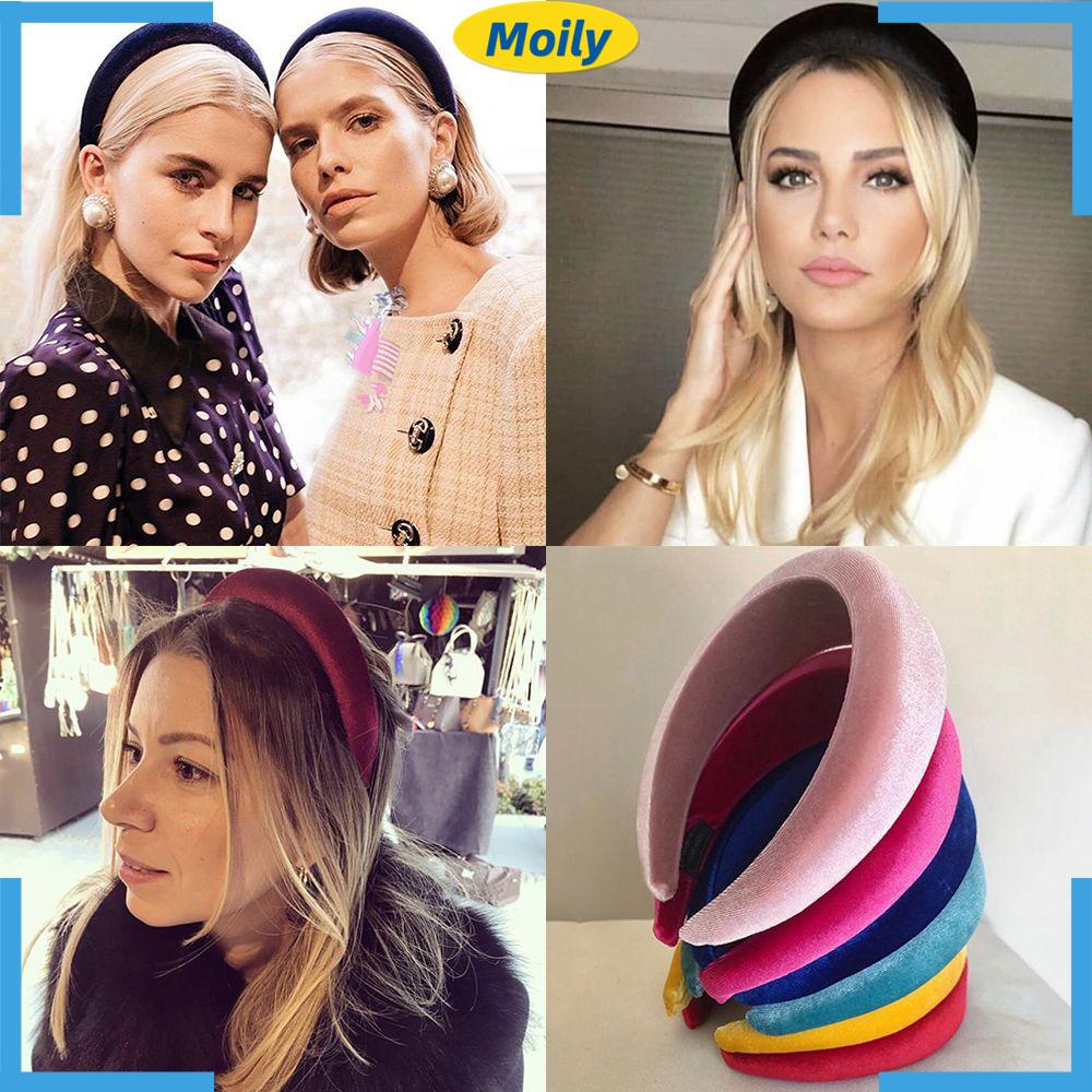 Băng đô nhung cài tóc đơn giản thời trang cho nữ