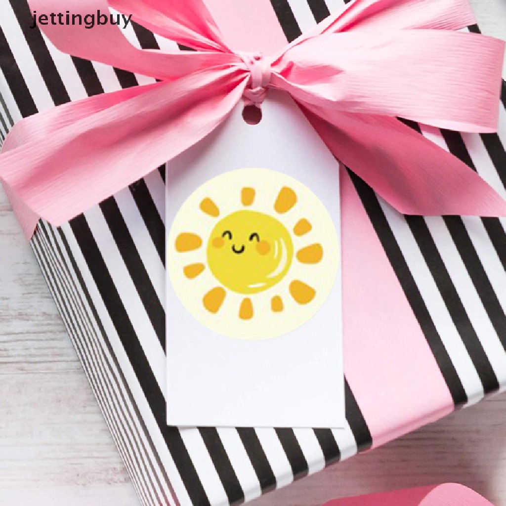 Cuộn 500 Nhãn Dán Tròn In Chữ Thank You Họa Tiết Hoa Dễ Thương Dùng Trang Trí Sổ Tay Đĩa Qddd Của Qddd