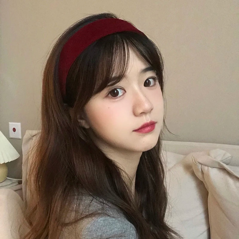 Băng Đô Cài Tóc Vải Nhung Phong Cách Vintage Hàn Quốc Cho Nữ