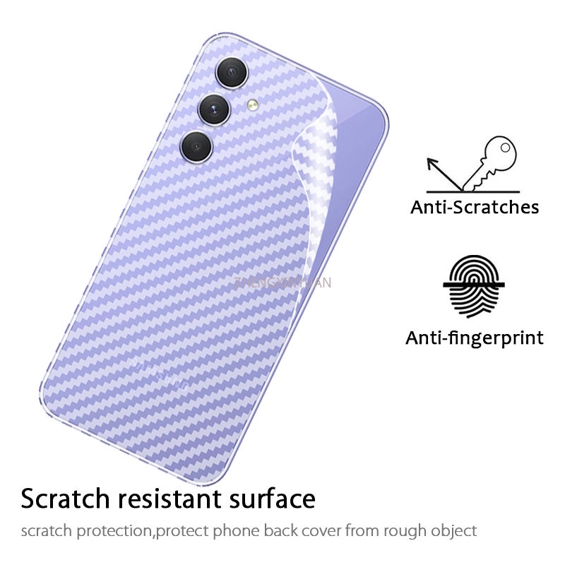 Miếng Dán Mặt Lưng Nhám Sợi Cacbon Cho Điện Thoại Samsung Galaxy A14 A24 A34 A54 M14 M54 4G 5G