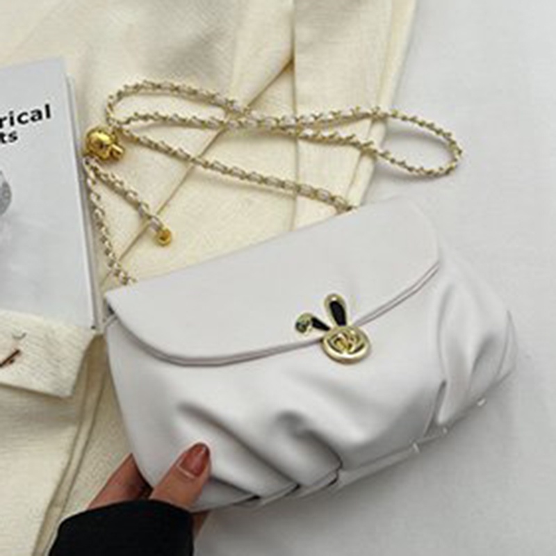 Túi Đeo Vai Màu Kẹo Phối Dây Xích Đơn Giản Thời Trang Cho Nữ