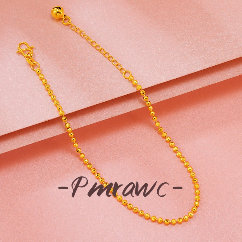Pmrawc | Lắc Chân Mạ Vàng 24K FS708 Không Phai Màu Thời Trang Cho Nữ Au999