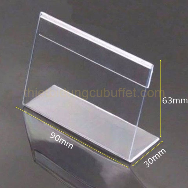 MENU MICA L, MICA ĐỂ BÀN, BẢNG GIÁ MICA, KỆ THÔNG TIN SẢN PHẨM mini để bàn, trong suốt, NHIỀU kích thước, sẵn giao ngay