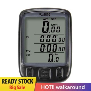 SunDing Bicycle Wired Computer Waterproof Backlight Odometer Speedometer