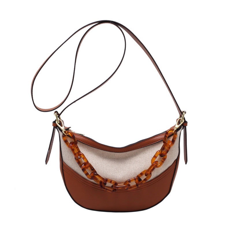 MISCHA Túi Đeo Chéo Dây Xích acrylic Màu Tương Phản Thời Trang Hàn Quốc Cho Nữ