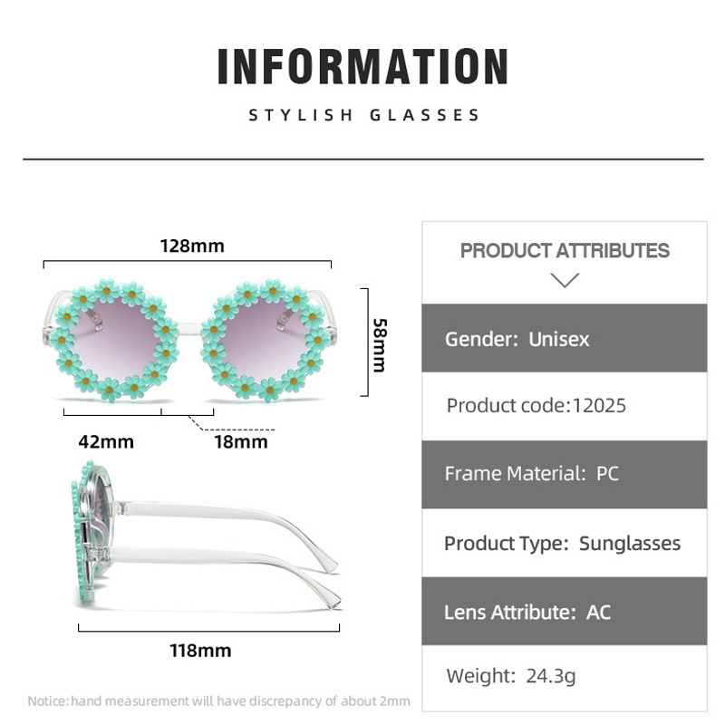 Kính Chống Nắng / Tia UV Hình Tròn Họa Tiết Hoa Nhiều Màu Sắc Phong Cách Cổ Điển Thời Trang Cho Bé Gái