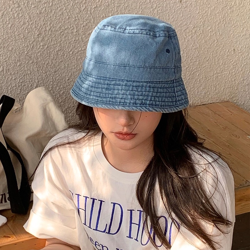 Nón Tai Bèo Vải Jean Phong Cách Hàn Quốc Thời Trang Mùa Hè Cho Nữ