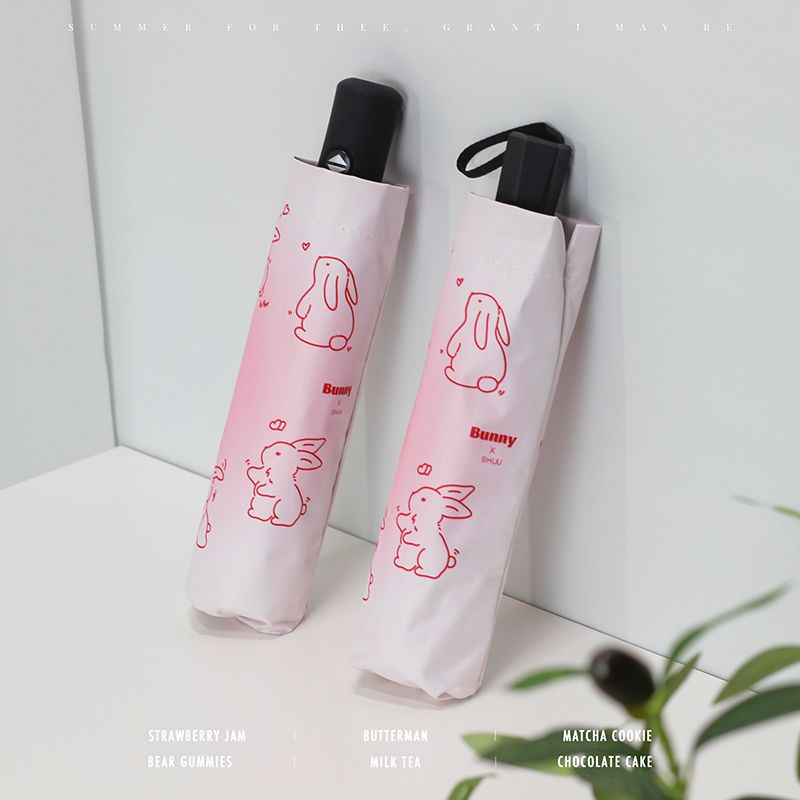 Dù Gấp Tự Động Bằng Vinyl Chống Mưa Nắng Màu Gradient Dành Cho Nữ