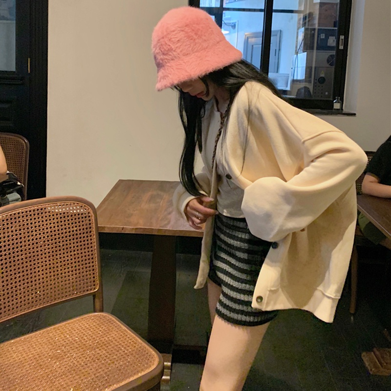 IELGY   Áo Khoác Bóng Chày cardigan Thiết Kế Cảm Giác Thời Trang niche Dành Cho Bạn Nữ