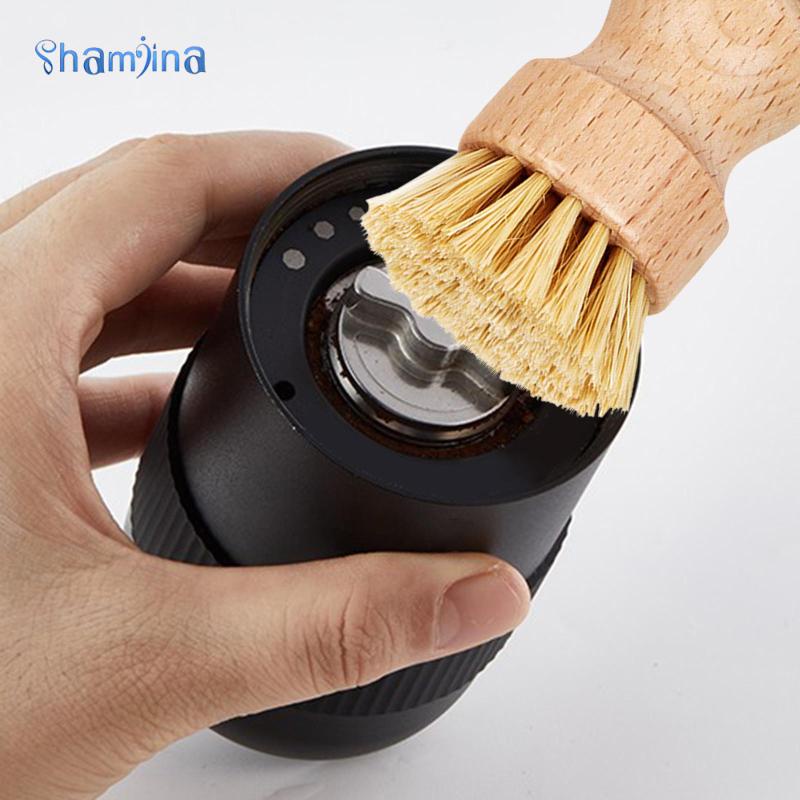 Shamjina Cọ vệ sinh tay cầm gỗ chất lượng cao làm sạch cà phê barista