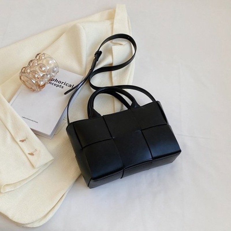 Túi Đeo Chéo Màu Trơn Họa Tiết Kẻ Ô Đơn Giản Thời Trang Pháp Cao Cấp Cho Nữ