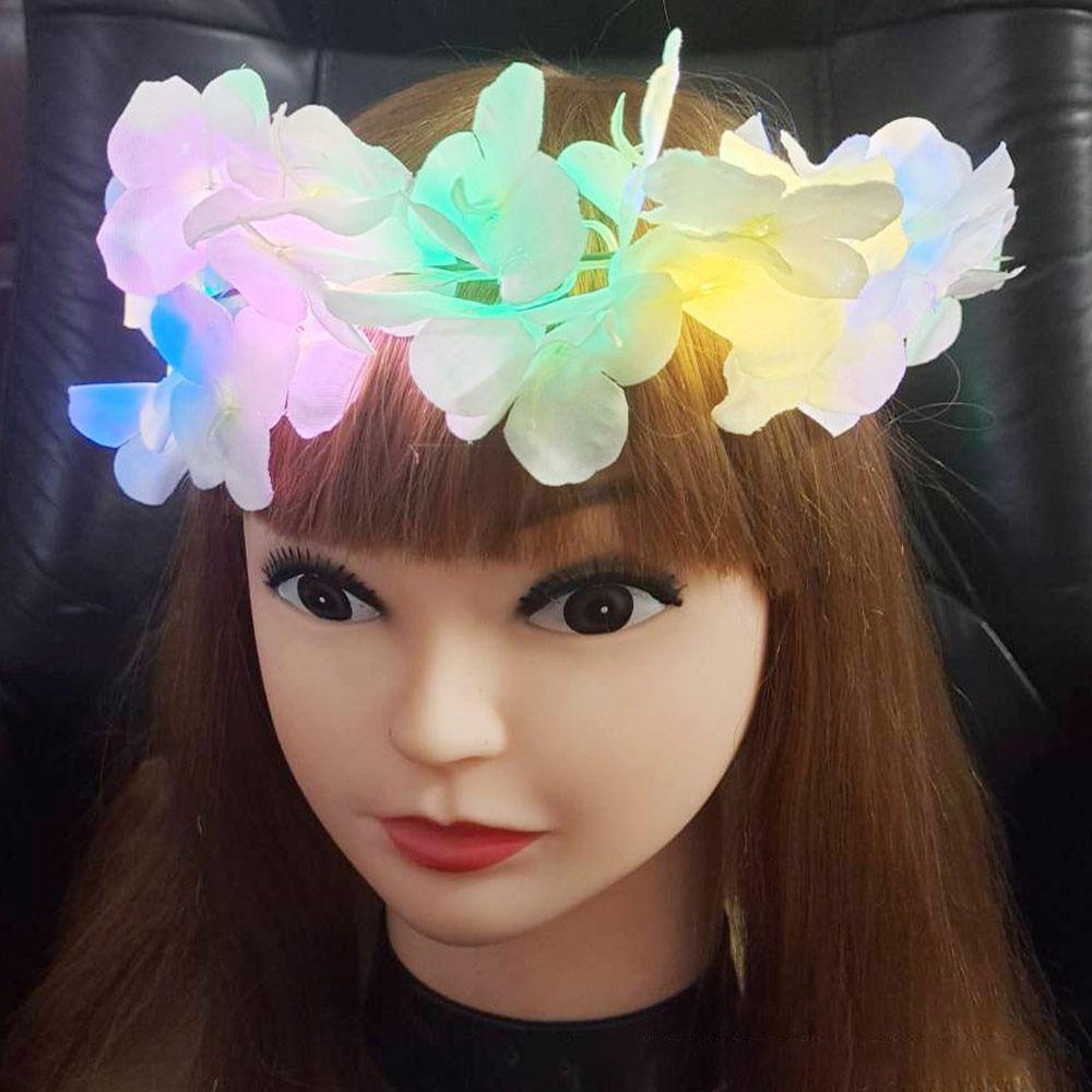 Vòng Hoa Đội Đầu Có Đèn LED Phát Sáng Dành Cho Nữ