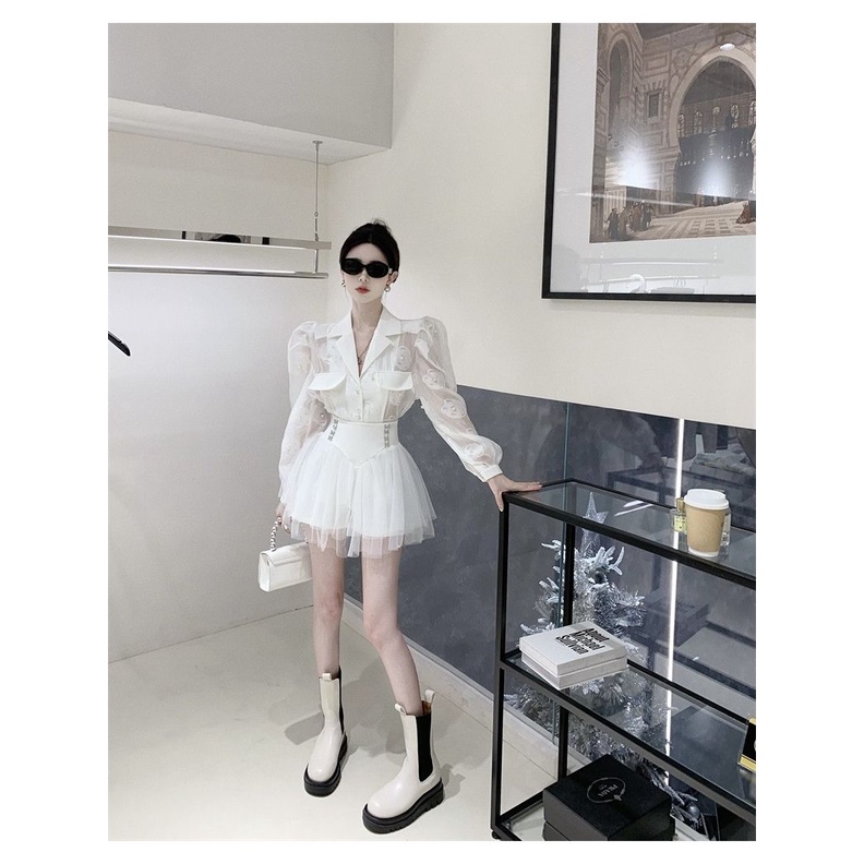 Áo Khoác Vest Đính Hạt Phong Cách Hàn Quốc Thời Trang Mùa Xuân Mới 2023