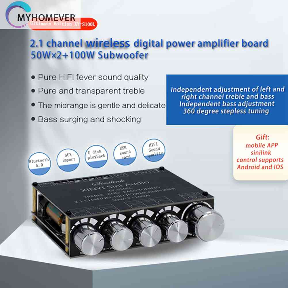 Bảng Mạch Khuếch Đại Âm Thanh XY-S100L 2.1 Kênh 2x50W + 100W HIFI Chuyên Dụng
