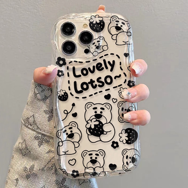✅Ốp Điện Thoại Mềm Trong Suốt Chống Sốc In Hình Gấu Cho iPhone14 / 13promax 12 / 11 7 / 8p xs / r