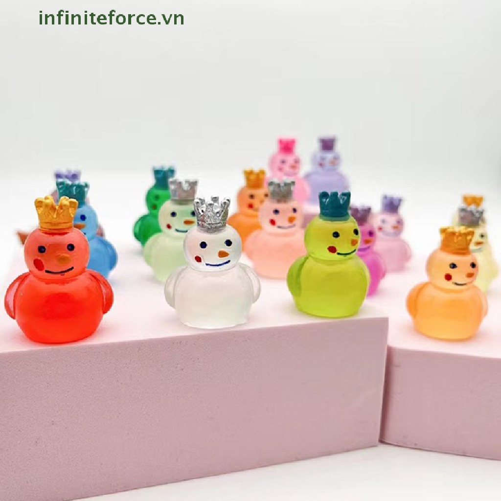 Mô Hình Vua Tuyết Nhỏ Trong Suốt Nhiều Màu Trang Trí Cho Nhà Búp Bê