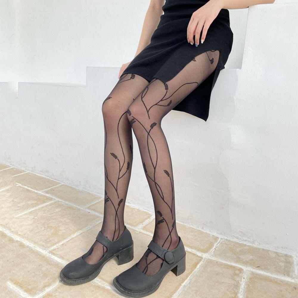 Quần Tất Lưới Thoáng Khí In Họa Tiết JK Jacquard Phong Cách Lolita Y2k VANES1 Thời Trang Mùa Hè Cho Nữ