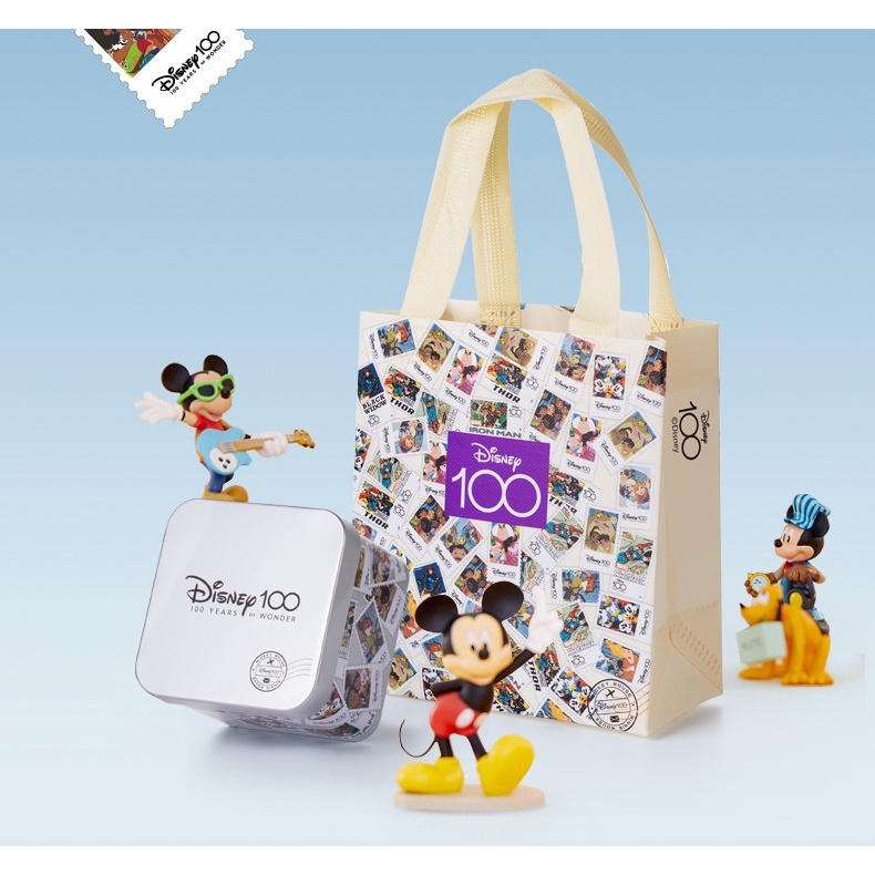 Đồng Hồ Thạch Anh Dạ Quang Kỷ Niệm 100 Năm Disney Kèm Hộp Đựng Hình Mickey Làm Quà Tặng Cho Bé