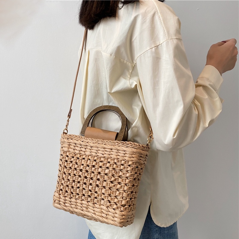 Ielgy Túi Đeo Chéo Dệt Tay Phong Cách Đám Đông Nhỏ Nhắn Tươi Mới Cho Nữ