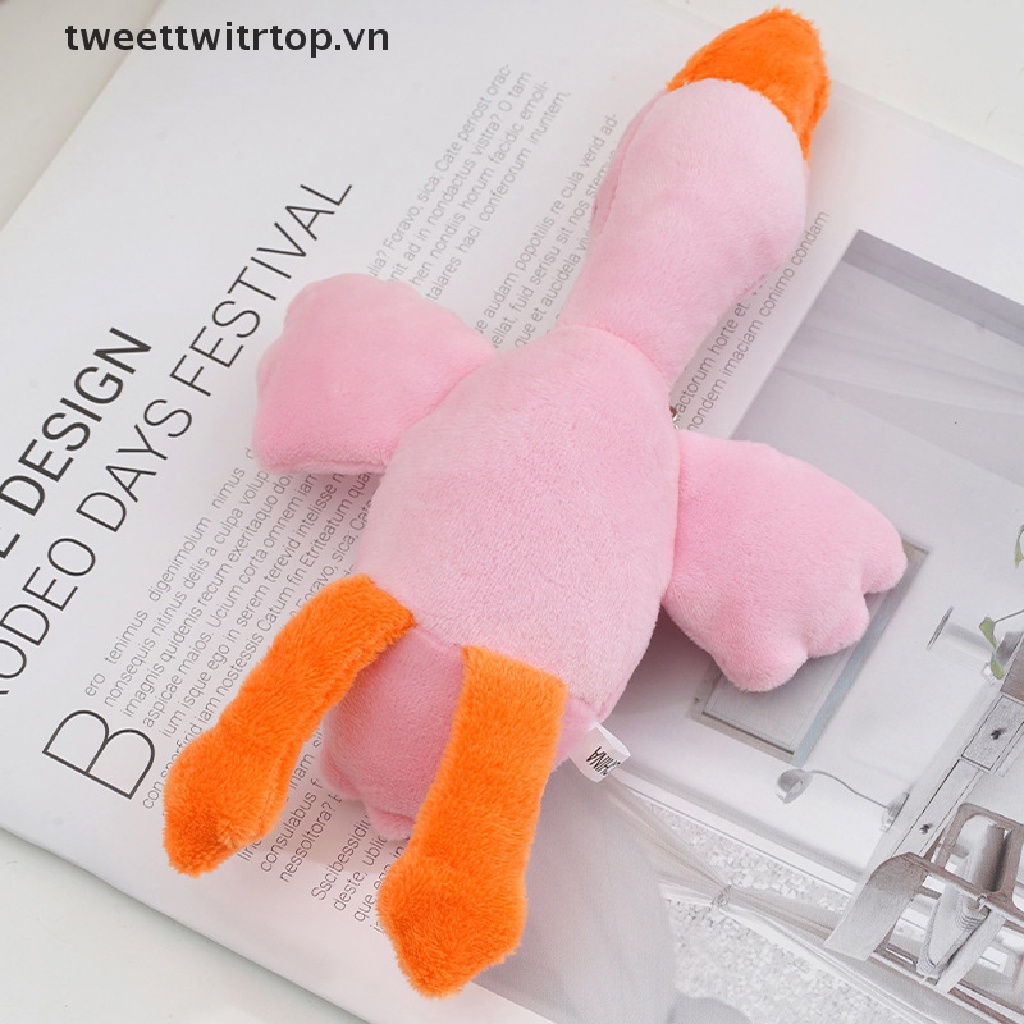 Thú Nhồi Bông Hình Con Thiên Nga Mềm Mại Đáng Yêu Gắn Móc Khóa