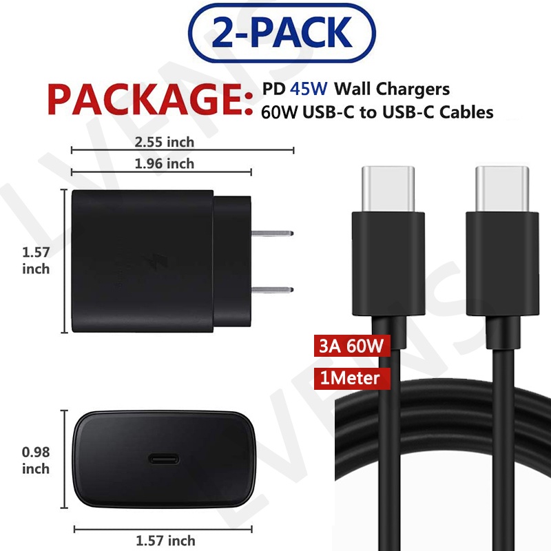 SAMSUNG Dây Cáp Sạc Nhanh Loại C 45W PD Cho GalaxyS23 S22 S21 S20 Ultra S10 Plus S10E Note 10 A81 A70