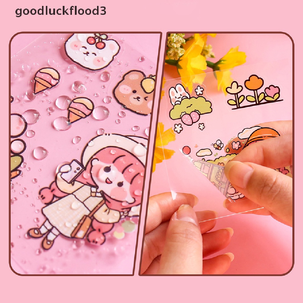 Bộ 20 Tấm Sticker Dán Họa Tiết Động Vật Hoạt Hình Dễ Thương Bắt Mắt