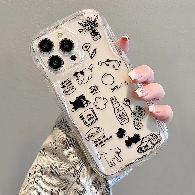 ✅Ốp Điện Thoại Mềm Trong Suốt Chống Sốc In Họa Tiết Hoạt Hình Cho iPhone14 / 13promax 12 / 11 7 / 8p xsxr 7VL2