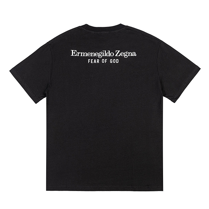 F-o-g- Áo Thun Tay Ngắn Cổ Tròn In Hình Tam Giác Trước Sau Lưng Thoáng Khí Thoải Mái Chất Lượng Cao Thời Trang Mùa Hè