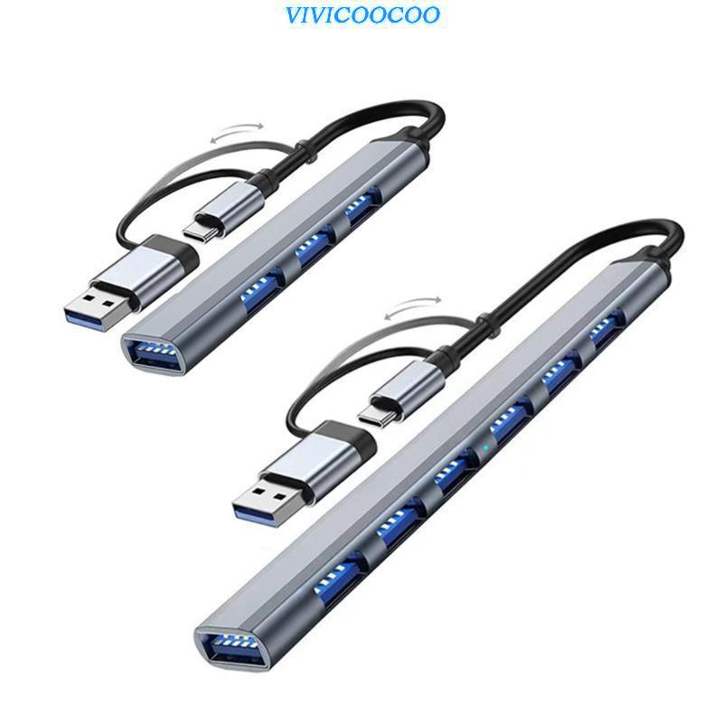 Bộ Chia 4 / 7 Cổng USB Loại C Cho Bàn Phím Laptop 5Gbps