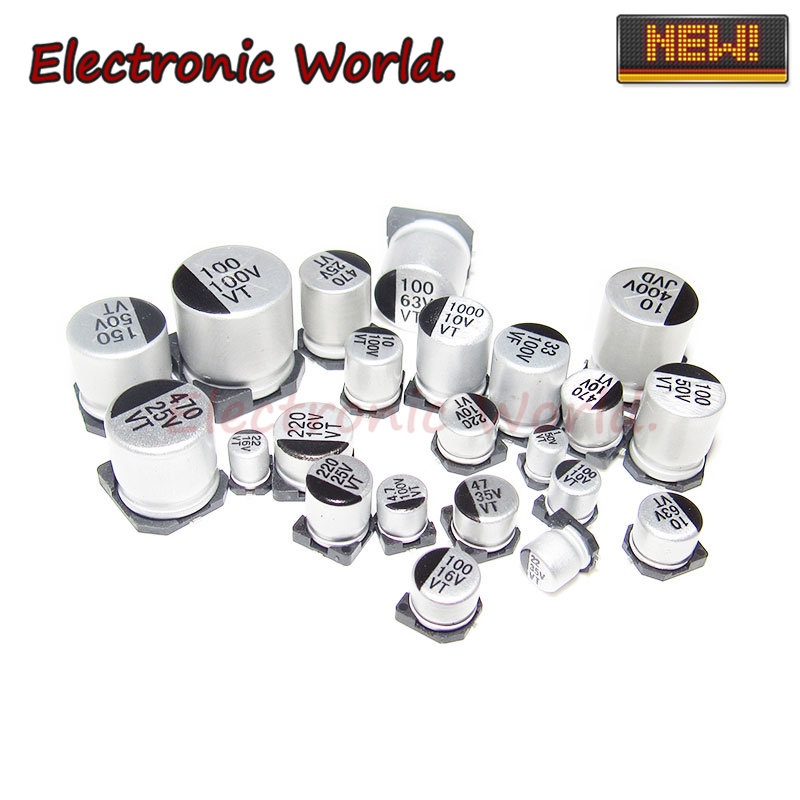 Tụ Điện Nhôm Smd 16V 25V 35V 50V 100V 4.7 UF 10UF 22UF 33UF Chuyên Dụng
