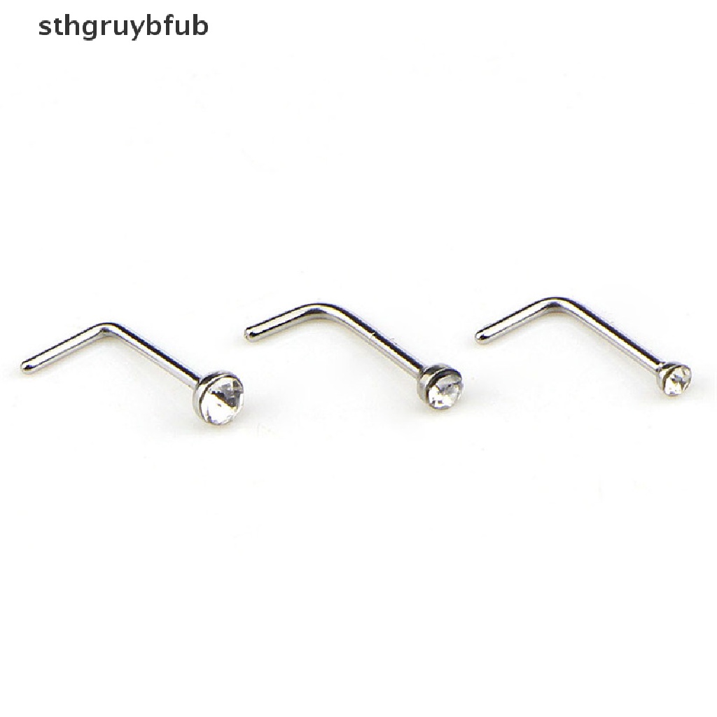 Set 60 Khuyên Mũi Thép Không Gỉ Đính Đá Cá Tính