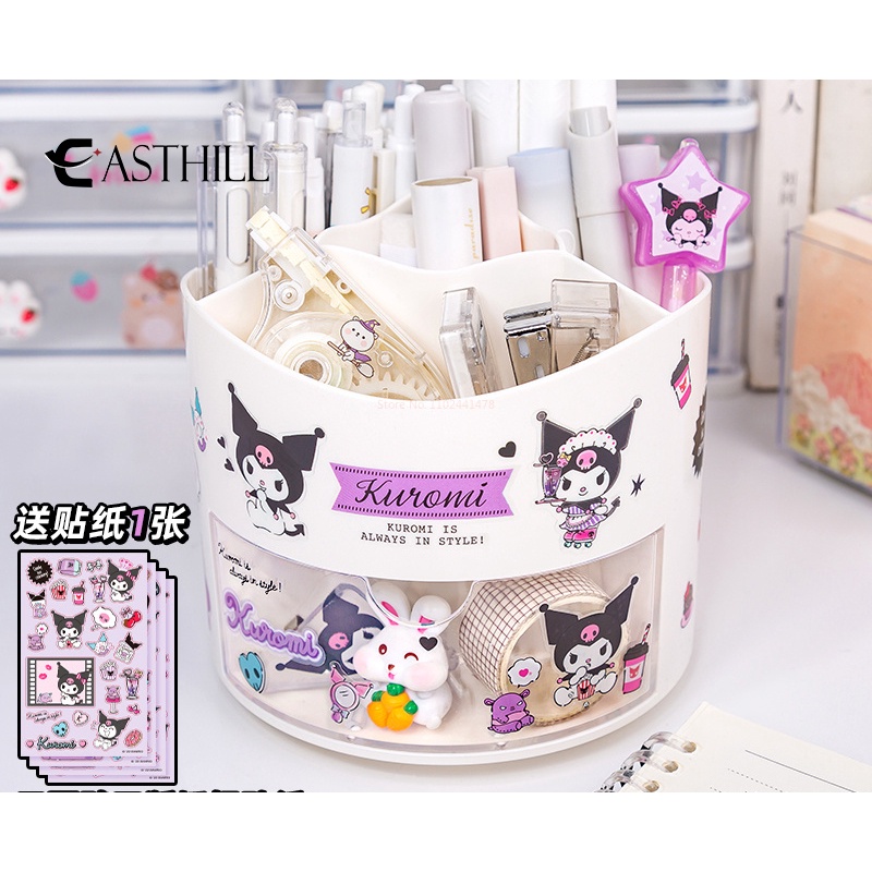SANRIO Hộp Đựng Bút Xoay Hình Kuromi Melody Cinnamoroll Hoạt Hình Đáng Yêu Để Bàn