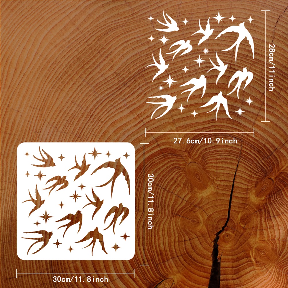 1 Tấm Khuôn Vẽ Hình Thú Cưng Dùng Trang Trí Scrapbook Kích Thước 30x30cm