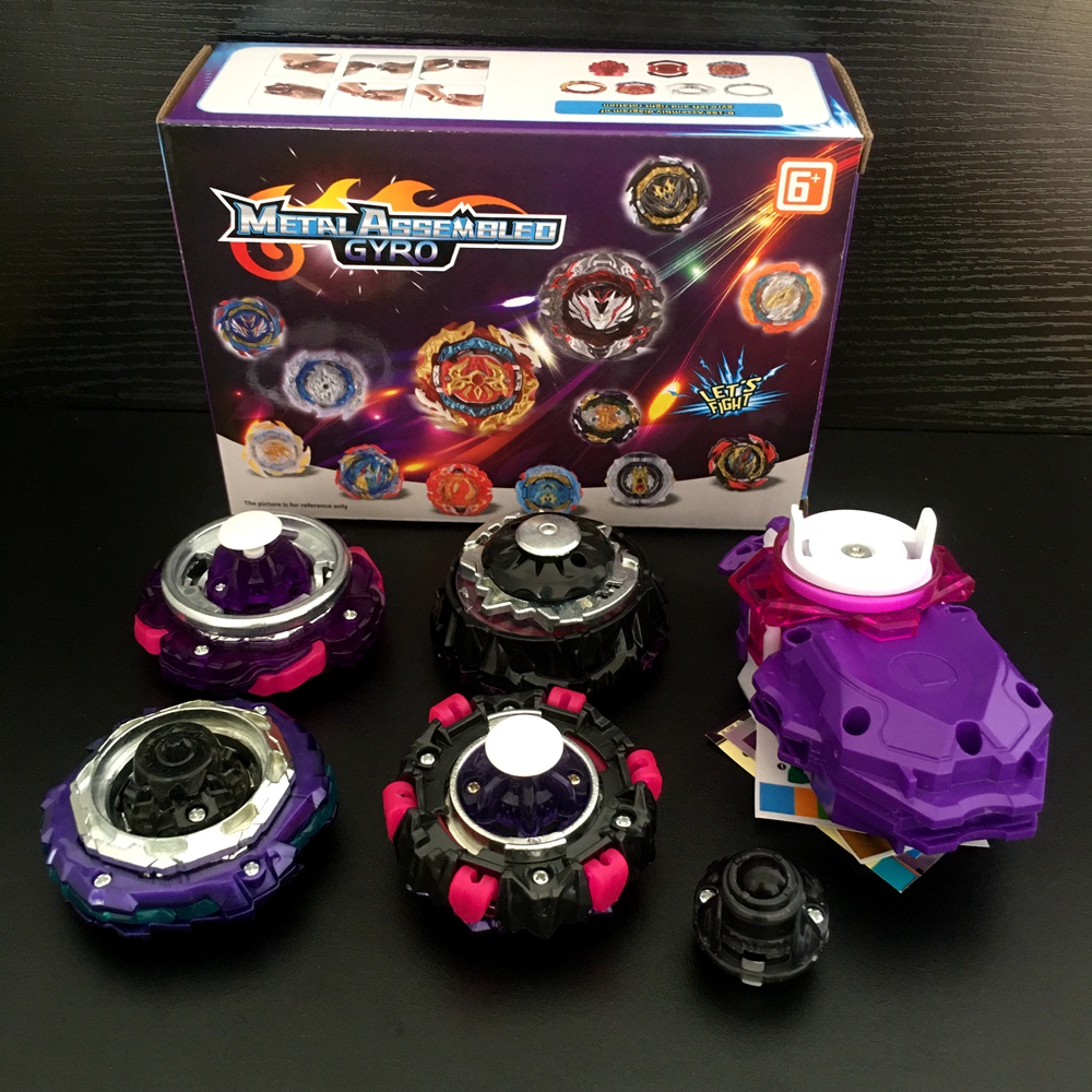 4PCS Beyblade Burst Set with Custom B-184 Launcher Gift Toys for Children