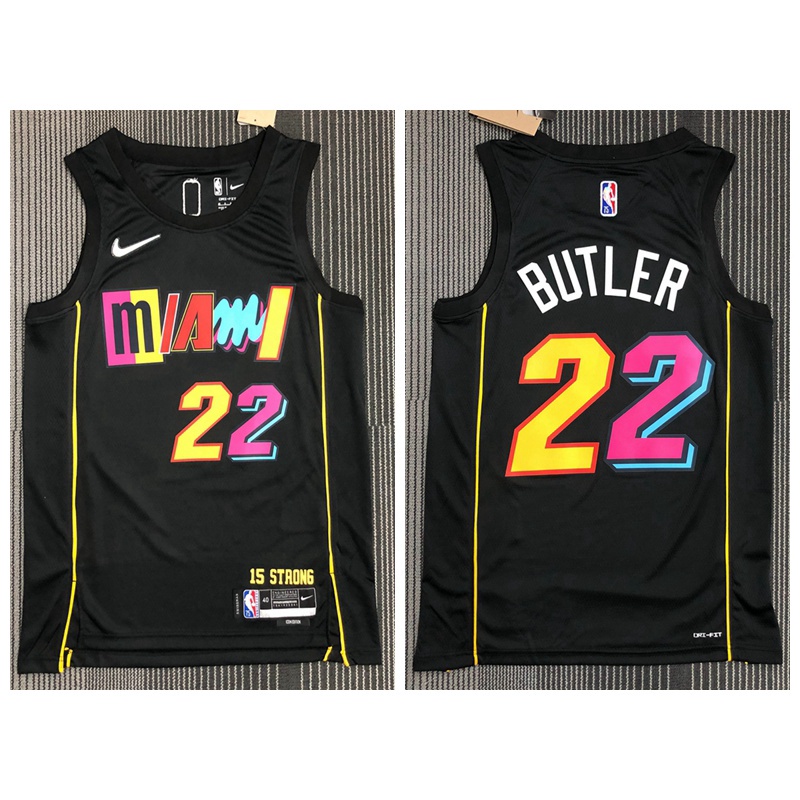Áo Thun Bóng Rổ Màu Trắng In Họa Tiết Jersey Của Miami Heat Jimmy Butler 2022 Cho Nam