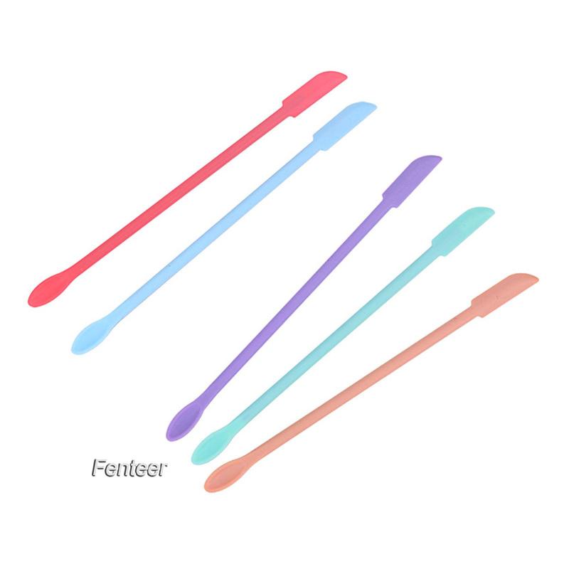 Bộ 5 Muỗng Silicone Mini Hai Đầu Tái Sử Dụng Làm Đẹp