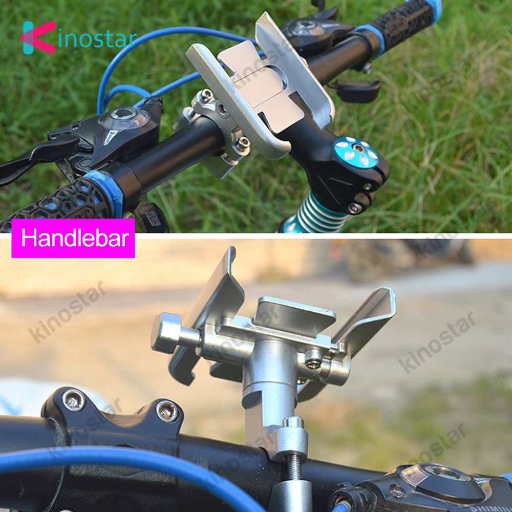 Giá Đỡ Điện Thoại Xe Máy Thiết Bị Đạp Xe Giá Đỡ Điều Hướng Cố Định Chống Sốc Cho Xe Điện Hợp Kim Nhôm Màu Bạc Mới.