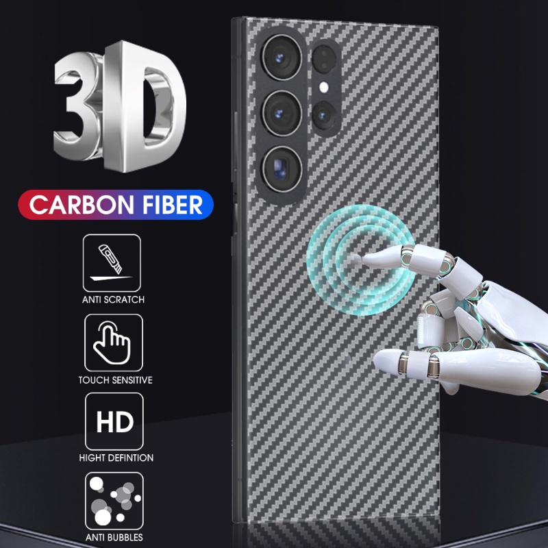 Miếng Dán Sợi Carbon Trong Mờ Tản Nhiệt Bảo Vệ Mặt Sau Cho Samsung S23