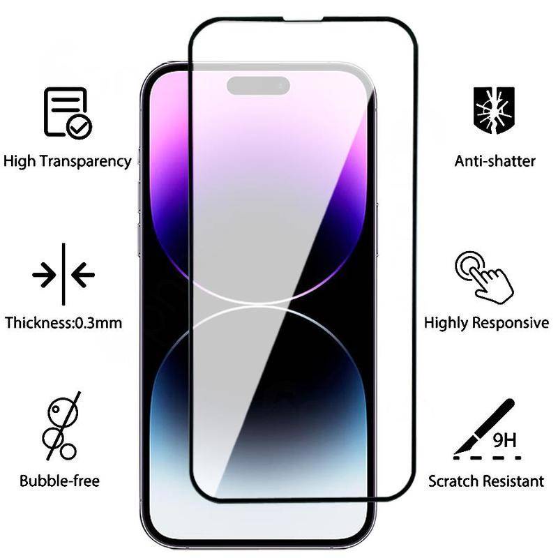 Set 5 Kính Cường Lực Bảo Vệ Màn Hình Cho iPhone 14 13 12 11 Pro MAX Plus X XS MAX XR 7 8 6 6S Plus SE 2022 2020 14Plus 13Mini 12Mini