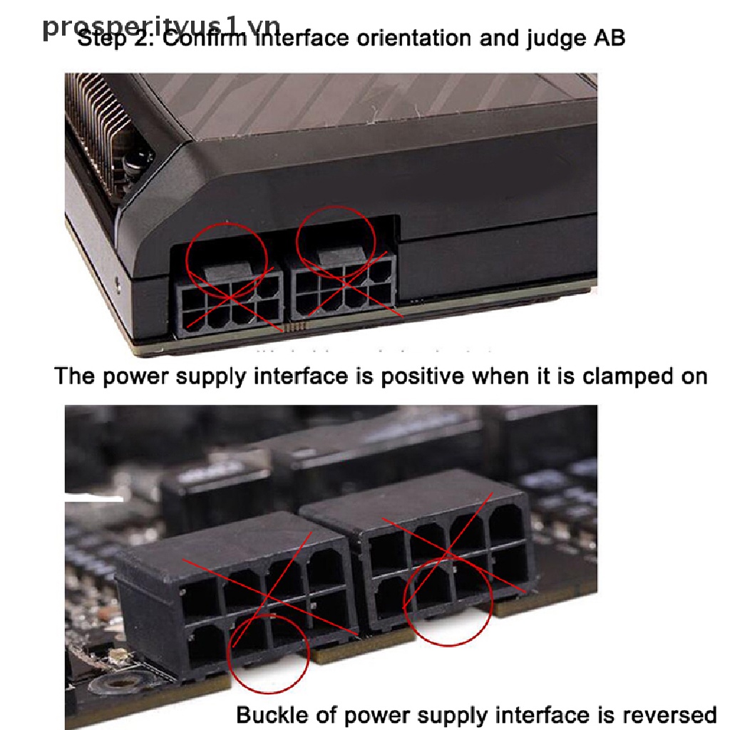 Bảng Mạch Chuyển Đổi Nguồn Điện ATX GPU VGA PCIe 6Pin U Sang 180 Độ prosperityus1