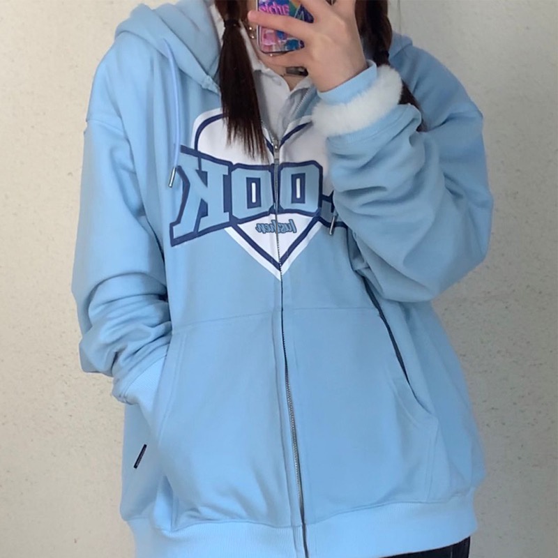 Hàng Có Sẵn Áo Hoodie Unisex Oversize Phong Cách Hàn Quốc