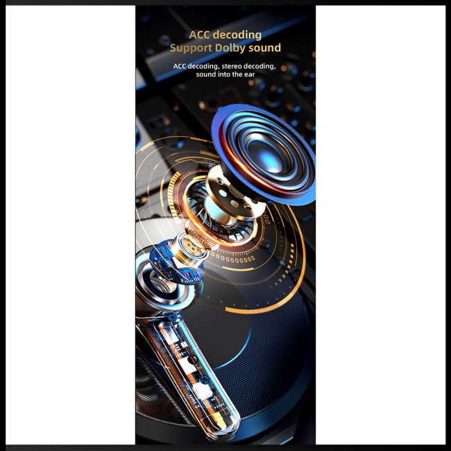 1 Cặp Tai nghe không dây Pro60 Tws Công Suất Thấp Dùng Chơi Game