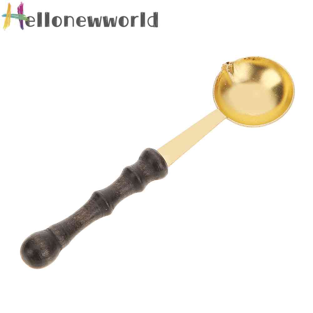 Muỗng Thẻ Sáp Niêm Phong Thiệp Mời Tay Cầm Bằng Gỗ Phong Cách Vintage