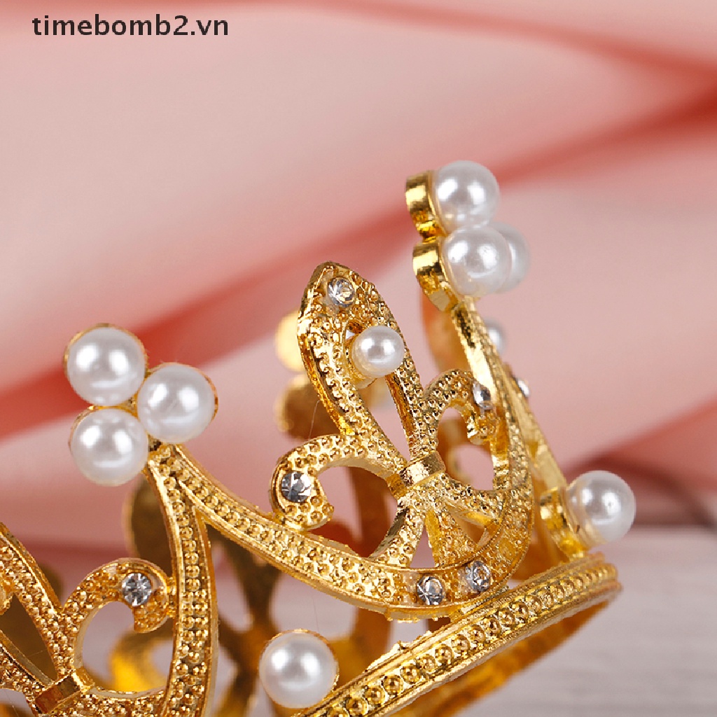 { # Mới Cài Tóc Hình Vương Miện Đính Ngọc Trai Sang Trọng
